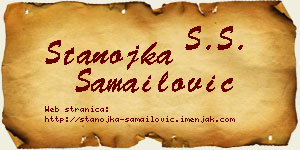Stanojka Samailović vizit kartica